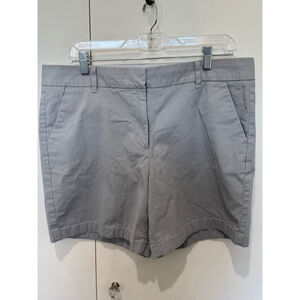 Women's Tommy Hilfiger chino Shorts Size 14 Gray pockets zip fly 7” inseam